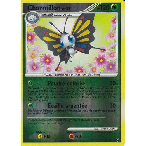 Carte Pokemon - Charmillon - 21/127 - Holo Reverse - Platine -