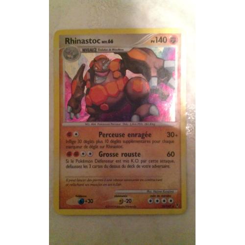 Carte Pokemon : Rhinastoc 140pv - Platine "Vainqueurs Supremes"