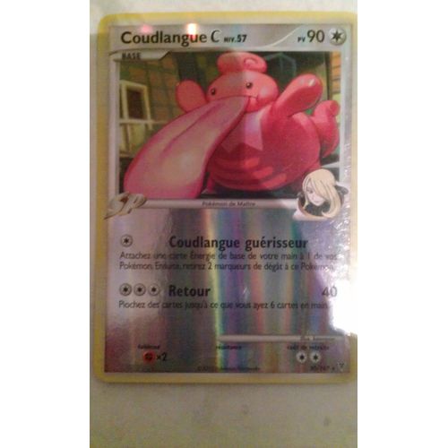 Carte Pokemon : Coudlangue 90pv - Platine "Vainqueurs Supremes"