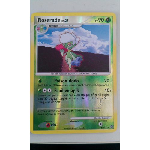 Carte Pokemon : Roserade 90pv - Diamant & Perle : Merveilles Secretes