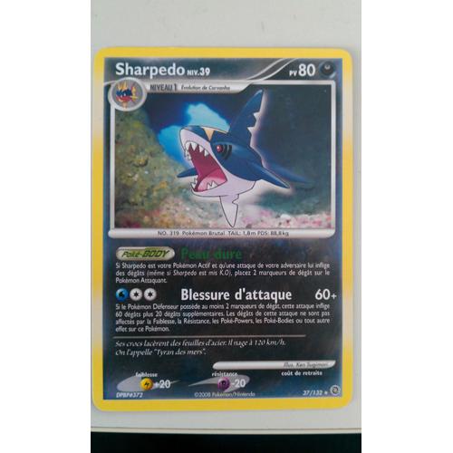 Carte Pokemon : Sharpedo 80pv - Diamant & Perle : Merveilles Secretes