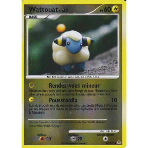 Carte Pokemon - Wattouat - 82/127 - Reverse - Platine -