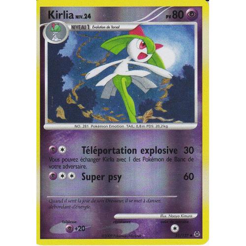 Carte Pokemon - Kirlia - 51/127 - Reverse - Platine -