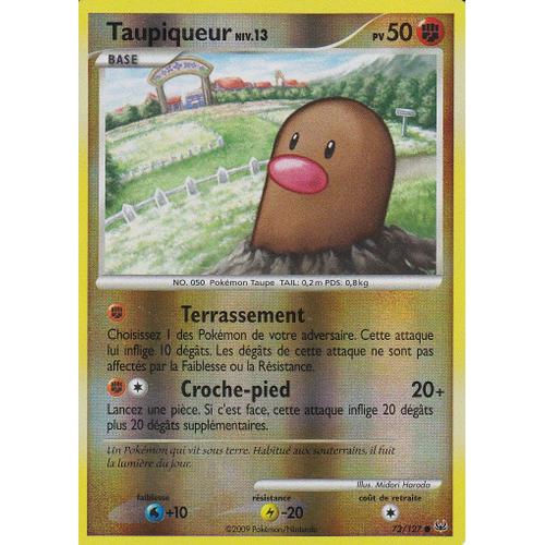 Carte Pokemon - Taupiqueur - 72/127 - Reverse - Platine -