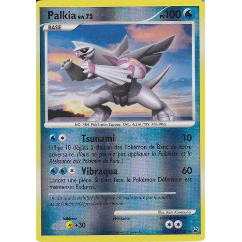 Carte Pokemon - Palkia - 37/127 - Holo Reverse - Rare - Platine -