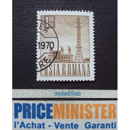 Roumanie..  1.55l Posta Romana . P & T : Antenne Des Télécommunications . Oblitéré.