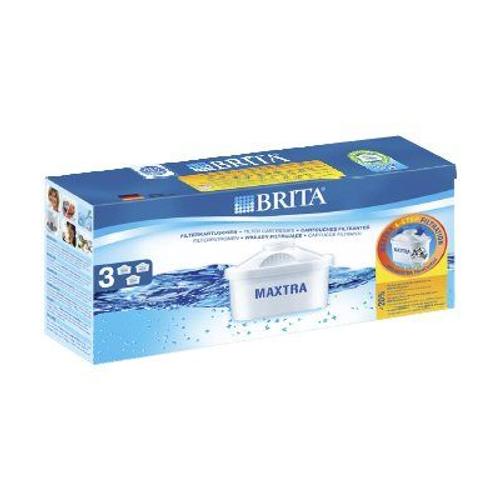 BRITA MAXTRA - Filtre à eau - pour pichet filtre à eau (pack de 3) - pour Brita Elemaris Cool, Fjord Cool, Marella Cool