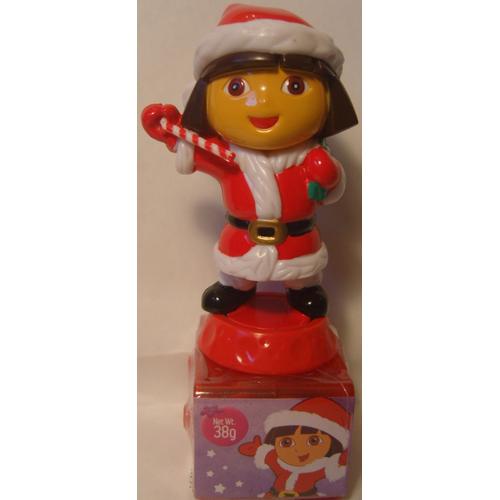 Figurine Dora L'exploratrice En Père Noël - Boite Bonbons