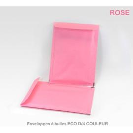 Lot de 10 enveloppes à bulles en plastique étanche Rose onesize 25 x 30 cm. 