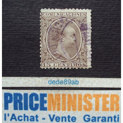Espagne..  15 Centimos Comunicaciones . Le Roi Alphonse 13 . Oblitéré.