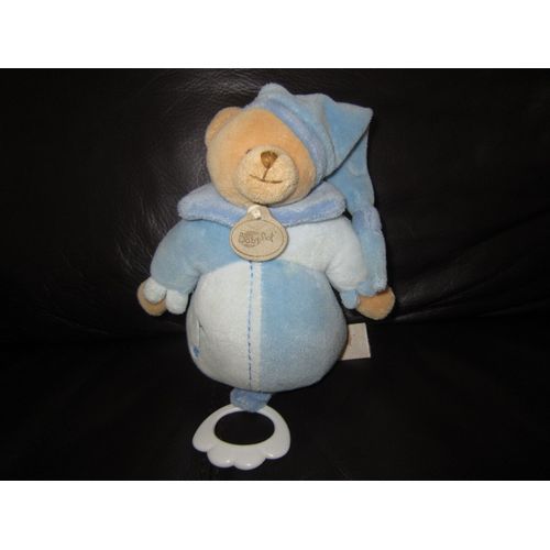 Doudou Ours Musical  Boite À Musique Bleu Babynat Baby Nat