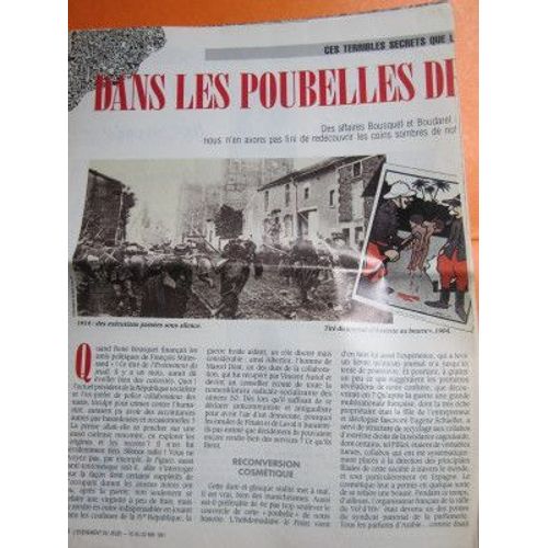 Dans Les Poubelles De L'histoire, Les Secrets De La République (Article De 40 Pages De L' Évènement Du Jeudi, Mai 1991)