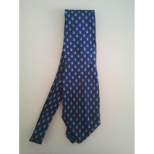 Cravate Bleue Marine 100% Soie