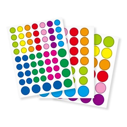 Gommettes Ronds Vives De 1 À 2 Cm 122 Pièces