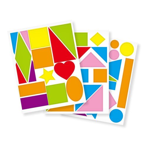 Gommettes Maxi Format Géométriques De 1,2 À 5,5 Cm 49 Pièces
