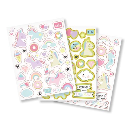 Gommettes Licornes Phosporescent Et Holographique 89 Pièces