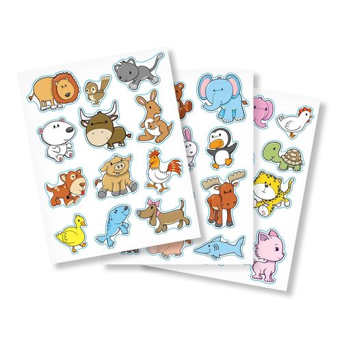Gommettes Animaux Rigolos De 2,1 À 3,6 Cm 35 Pièces