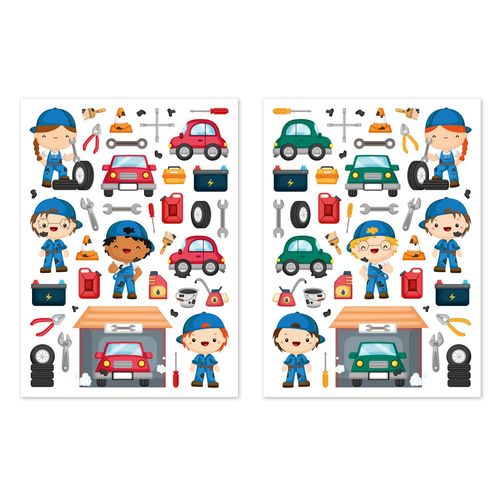 Gommettes Garage 0,7 À 6,2 Cm 78 Pièces