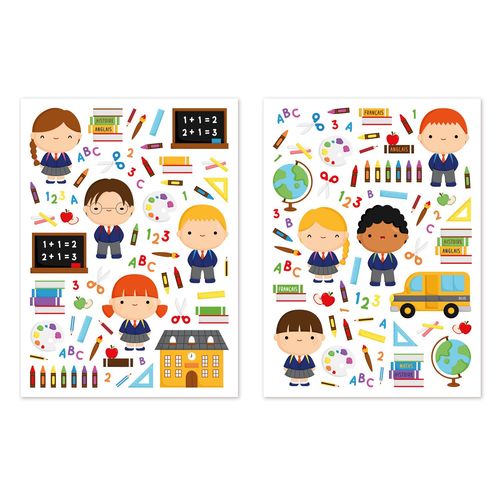 Gommettes École 0,9 À 6,2 Cm 132 Pièces