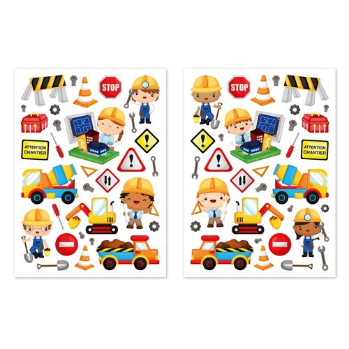 Gommettes Chantier 0,9 À 6 Cm 63 Pièces