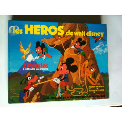 3 Puzzles Nathan Les Héros De Walt Disney