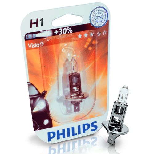 Ampoule H1 Philips Vision 55w 12v +30% - Culot P14.5s
