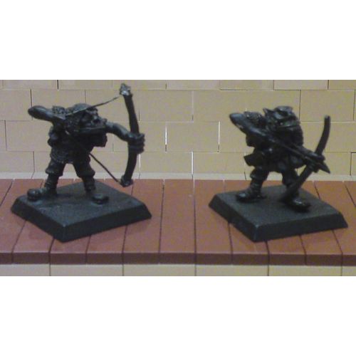 Figurines Lot De 2 Archers Orcs En Plomb - Pour Jdr D&d Ad&d Warhammer