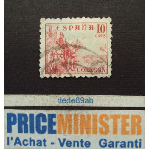 Espagne..  10 Cms Espana . Soldat À Cheval . Oblitéré.