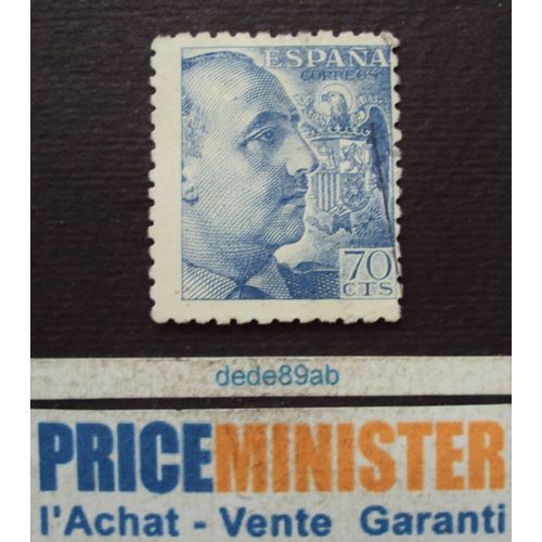 Espagne..  70 Cts Espana . Le Général Franco . Oblitéré.