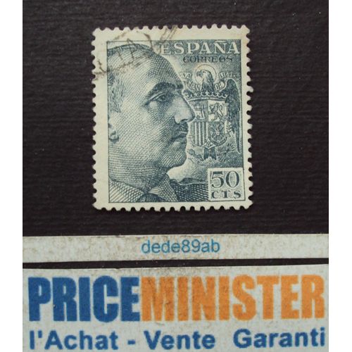 Espagne..  50 Cts Espana . Le Général Franco . Oblitéré.