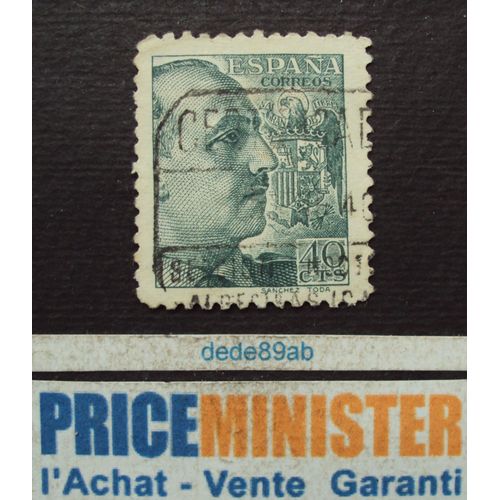 Espagne..  40 Cts Espana . Le Général Franco . Oblitéré.