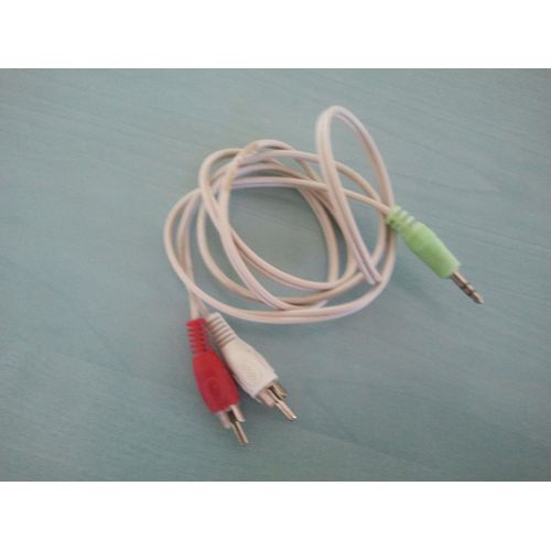 Câble audio mini-jack stéréo de 3,5 M à RCA-M 1m