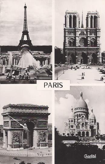 Carte postale noir et blanc Vue de Paris Rakuten