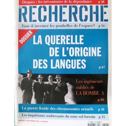 La Recherche N° 306 : La Querelle De L'origine Des Langues