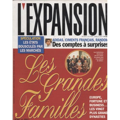 L'expansion   N°439   29 Octobre Au 11 Novembre 1992: Les Grandes Familles