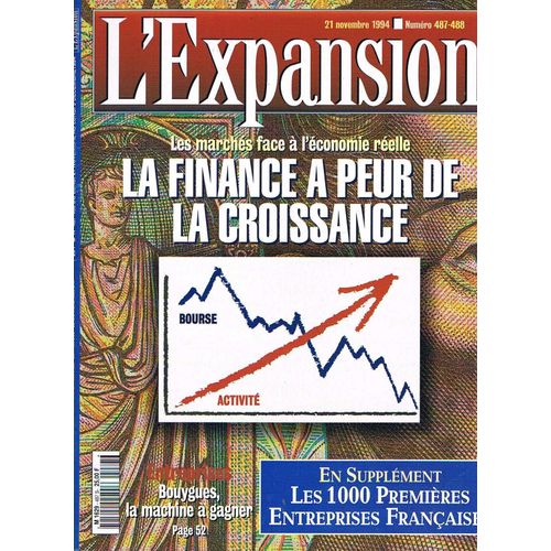 L'expansion   N°487 488   21 Nov 1994: La Finance A Peur De La Croissance
