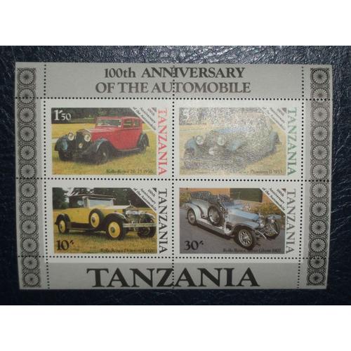 Tanzanie Bloc N° 42 Neuf Sans Charnière De 1986 - Bloc « Centenaire De L'automobile. Rolls-Royce » - Cote 7,24 Euros
