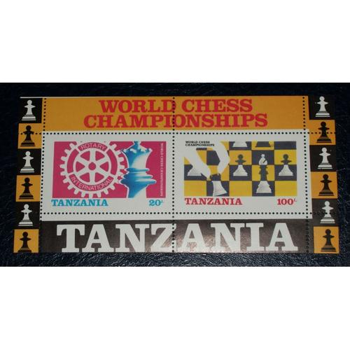 Tanzanie Bloc N° 44 Neuf Sans Charnière De 1986 - Bloc « Rotary International Et Championnats Du Monde D'échecs » - Cote 19 Euros