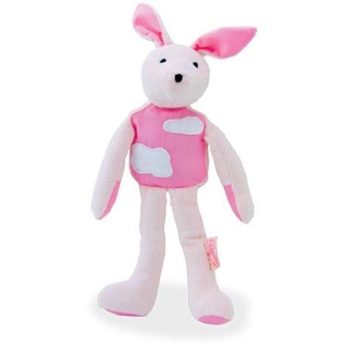 Petitcollin - 800011 - Jouet Premier Age - Doudou Lapin Rose En Coton Biologique