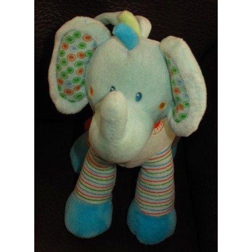 Doudou Boite À Musique Elephant Nicotoy Bleu