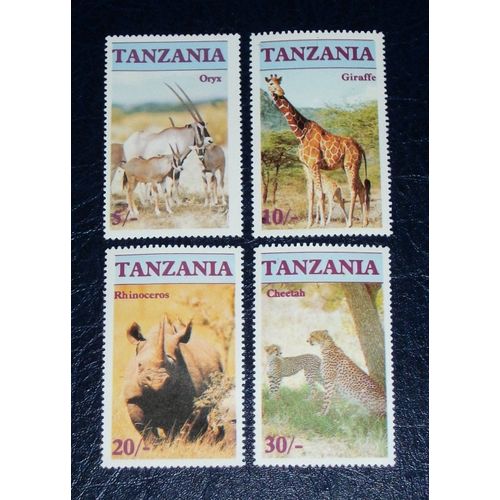 Tanzanie N° 285 À 288 Neufs Sans Charnière De 1986 - Lot De 4 Timbres « Faune. Animaux En Danger D'extinction » - Cote 9,45 Euros