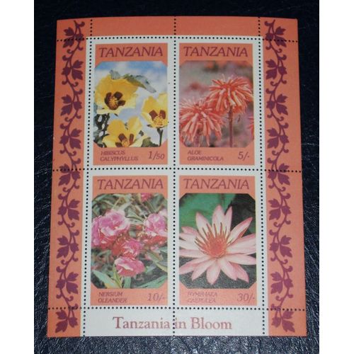 Tanzanie Bloc N° 46 Neuf Sans Charnière De 1986 - Bloc « Flore. Fleurs Spécifiques De Tanzanie » - Cote 7,62 Euros
