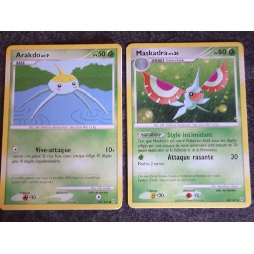 Carte Pokemon- Arakdo- Maskadra- Même Edition