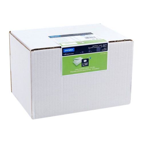 DYMO Large Address Labels - Blanc - 36 x 89 mm 6240 étiquette(s) (24 rouleau(x) x 260 étiquettes adresses - pour DYMO LabelWriter 320, 330 Turbo, 400, 400 Twin Turbo, 450, 450 Twin Turbo, SE450