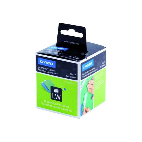 DYMO LabelWriter - Blanc - 50 x 12 mm 220 étiquette(s) (1 rouleau(x) x 220 étiquettes pour dossiers suspendus - pour DYMO LabelWriter 310, 315, 320, 330, 400, 450, 4XL, SE450, Wireless