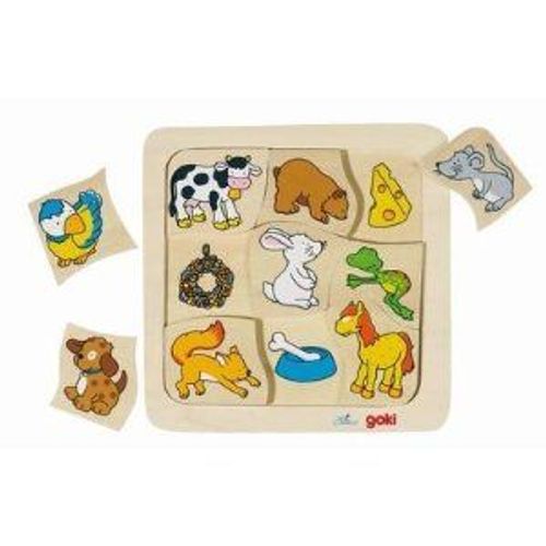 Goki - 56880 - Puzzle - Qui Mange Quoi - En Bois