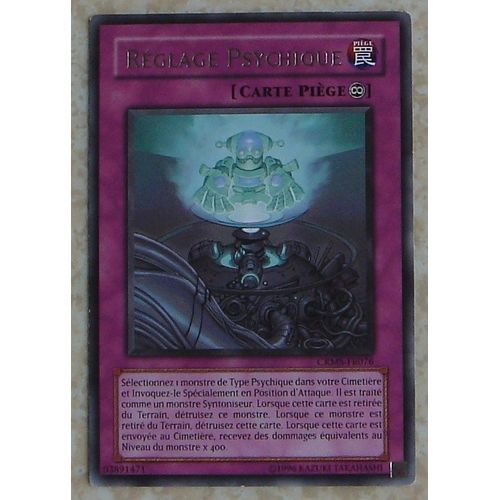Carte Yu-Gi-Oh Réglage Psychique Crms-Fr076 - Rare - Carte Piège