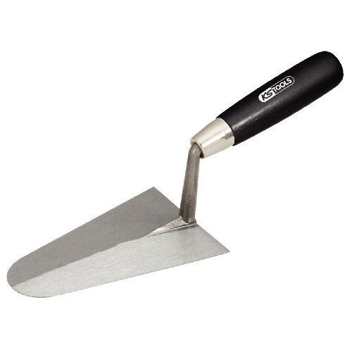 Truelle italienne ronde - lame acier - manche bois - 180 mm