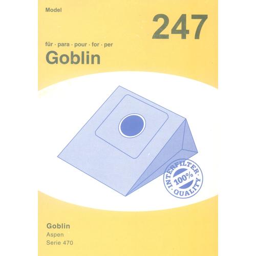 INTERFILTER 247 - Lot de 5 sacs aspirateurs Goblin Aspen Serie 470