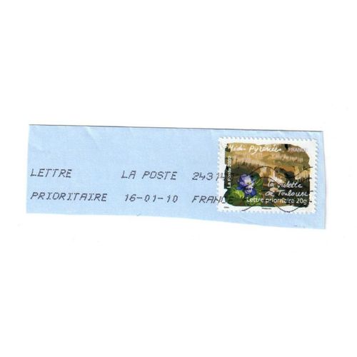 Timbre Français (La Violette De Toulouse) Sur Coin D'enveloppe. 2010